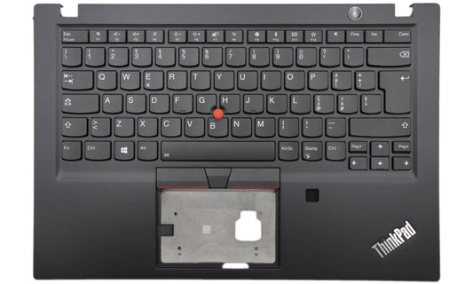Original C-Cover with keyboard,Italian,Black,Backlight,Fingerprint for Lenovo 02HM291 02HM327