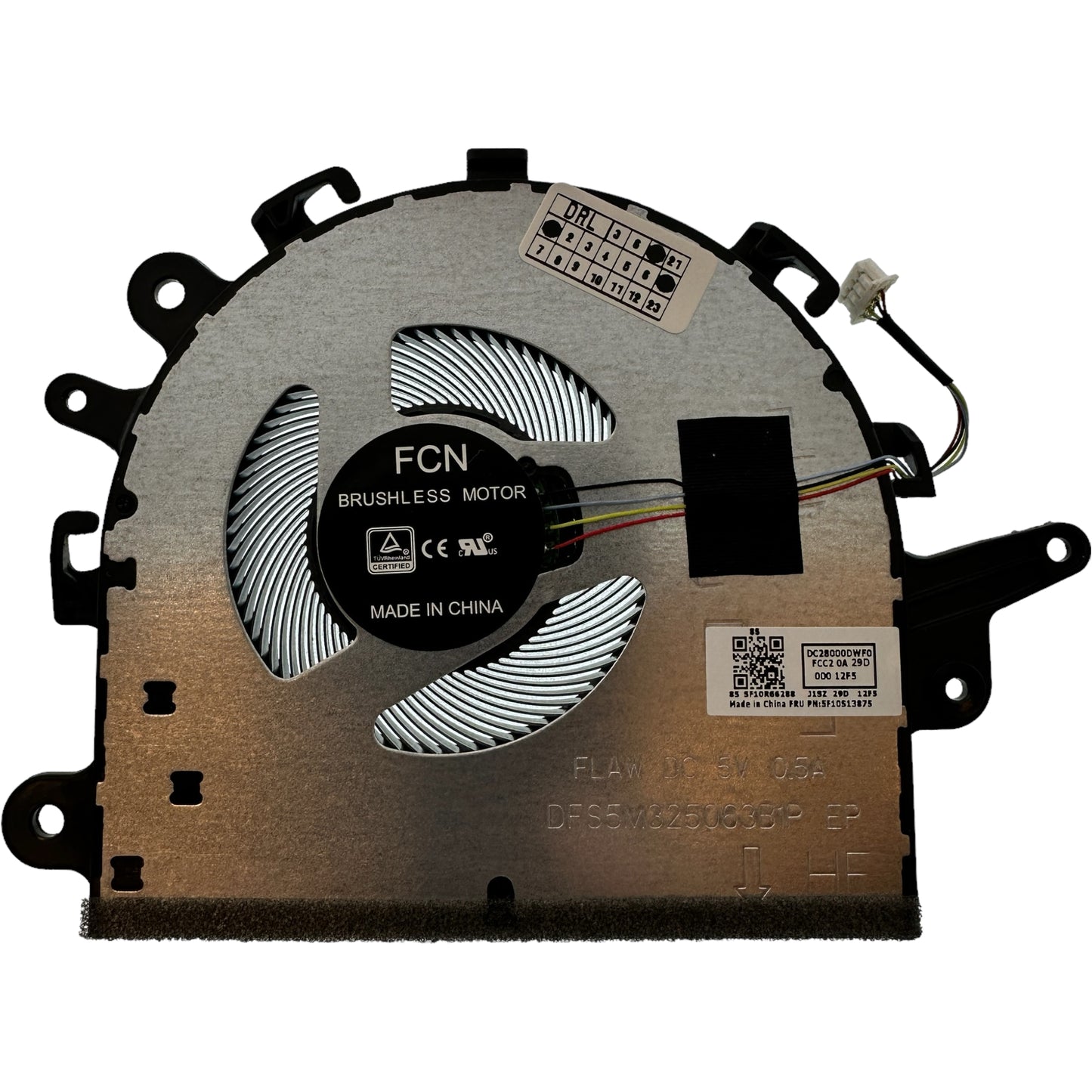 Compatible CPU Cooling Fan for Lenovo 5F10S13875 DC28000DWF0 DFS5M325063B1P-FLAW , BAPB0807R5H Y002 , NS85B21-18H09