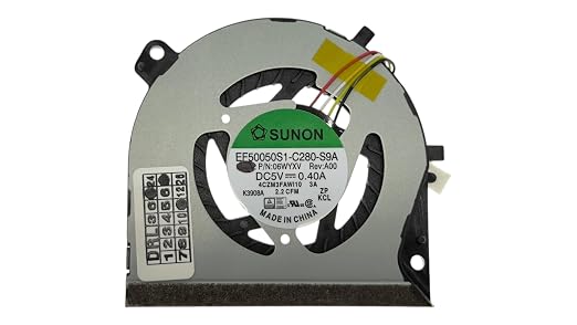 Voltaguru CPU Fan for Dell Inspiron 11 3135/3137 / 3138 PN: 6WYXV, 06WYXV, EF50050S1-C280-S9A, 4CZM3FAWI10