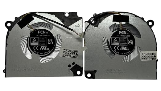 CPU + GPU Cooling Fan 1 Pair for Clevo/Gigabyte (12V 1A) DFSCL12E06486S-EP, DFSCL12E16486S-EP