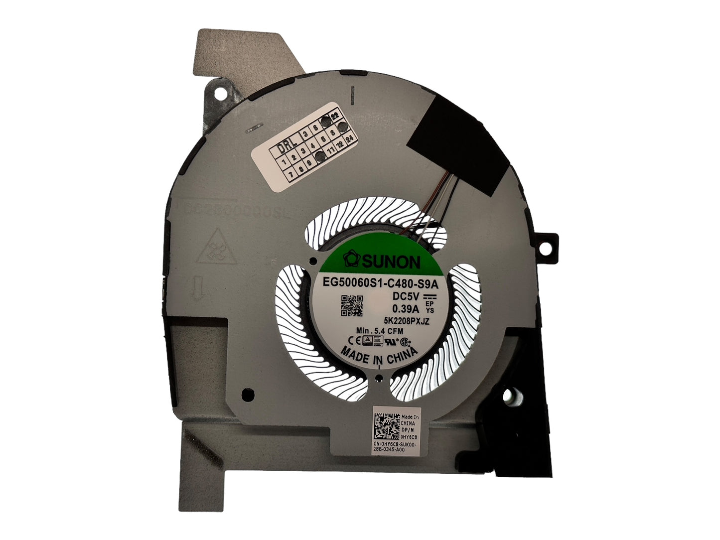 Original CPU Cooling Fan for Dell 58FXF HY6C8 EG50060S1-C480-S9A DC28000Q1SL DC28000Q0SL