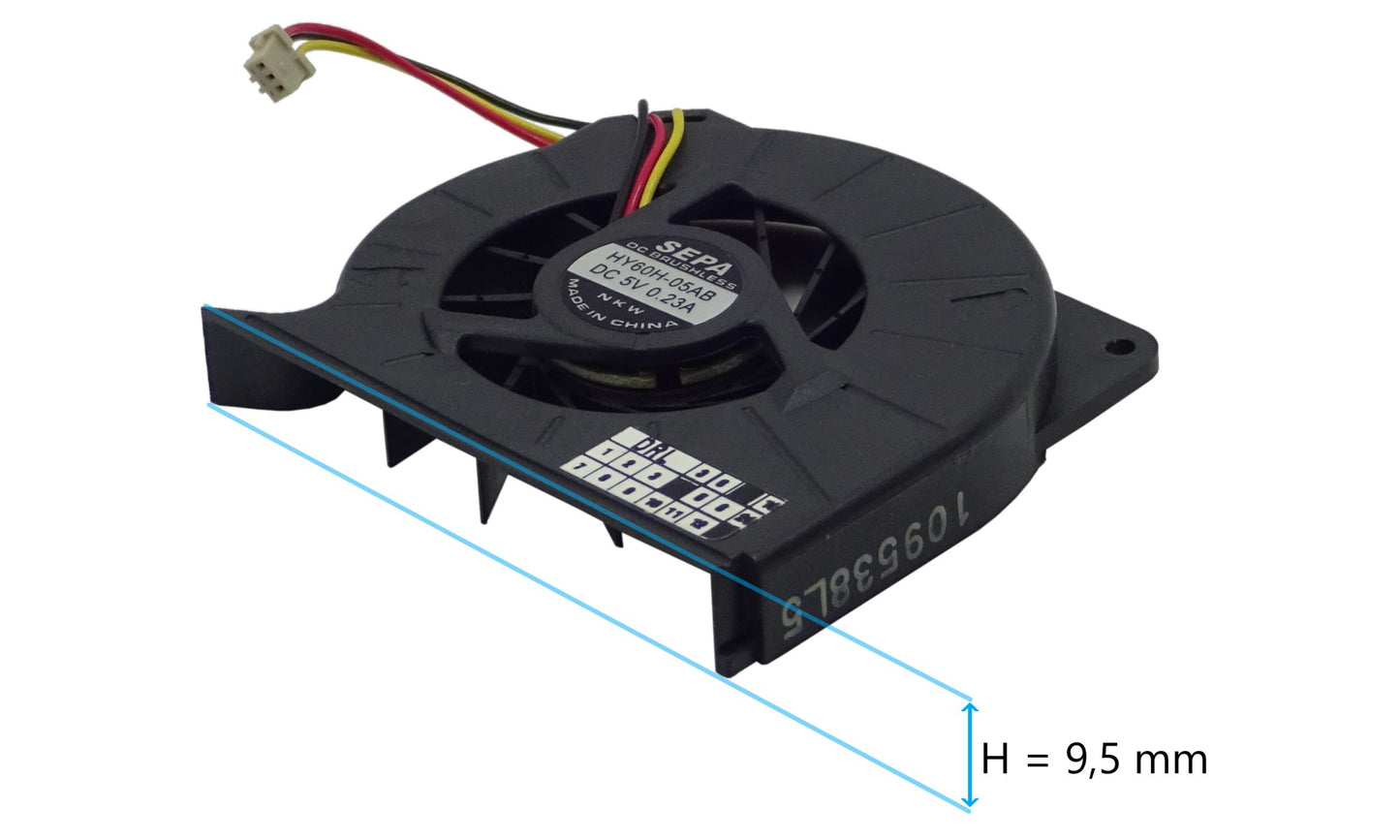 Compatible CPU Cooling Fan for Fujitsu MCF-S6055AM05, CA49008-0271, 88039320, HY60N-05A-P801, HY60N-05AB