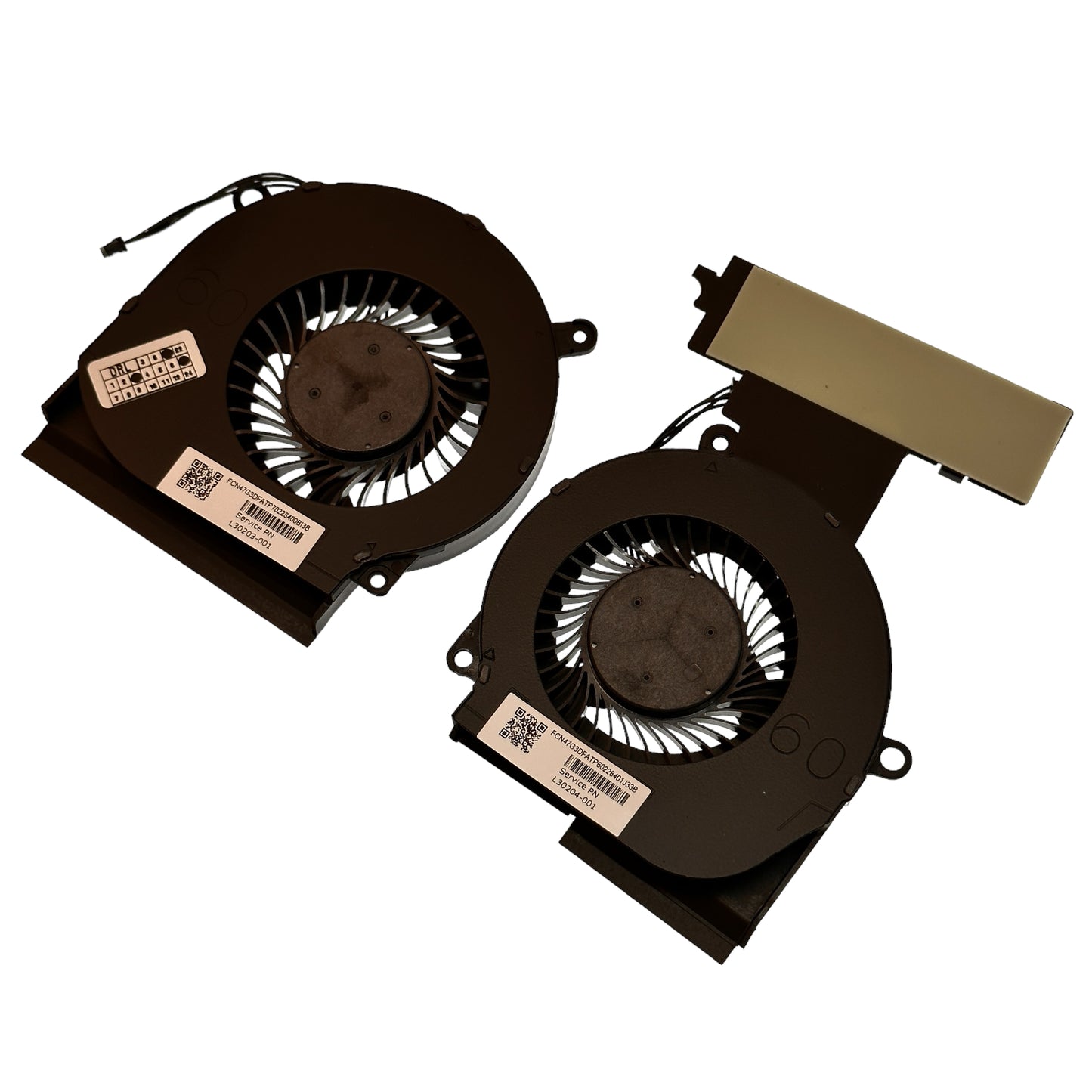 Compatible Cooling Fan Set CPU + GPU for  HP L29354-001 L29355-001 L30203-001 L30204-001 L24359-001 NFB75A05H-007 NFB80A05H-004 0FKPP0000H 0FKP00000H