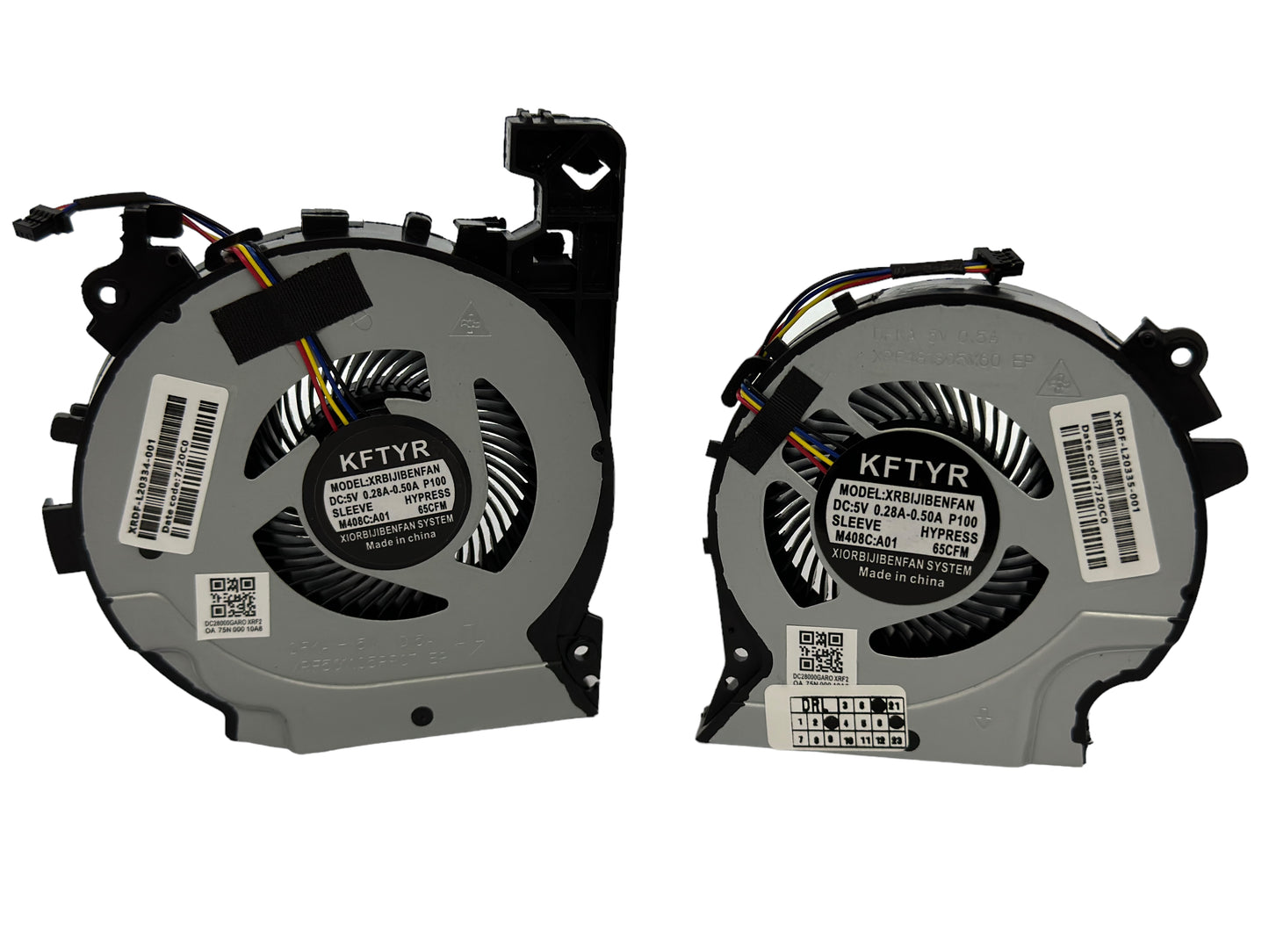 Compatible Cooling Fan Set CPU + GPU for HP L20334-001 L20335-001, DFS481305MC0T FL8T, DFS501105PR0T FLSU