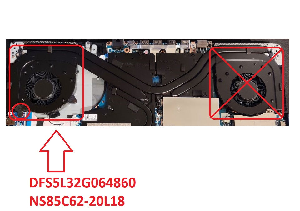 Compatible GPU Cooling Fan for Lenovo 5H40S20414 5H40S20415 DFS5L32G064860 NS85C62-20L18