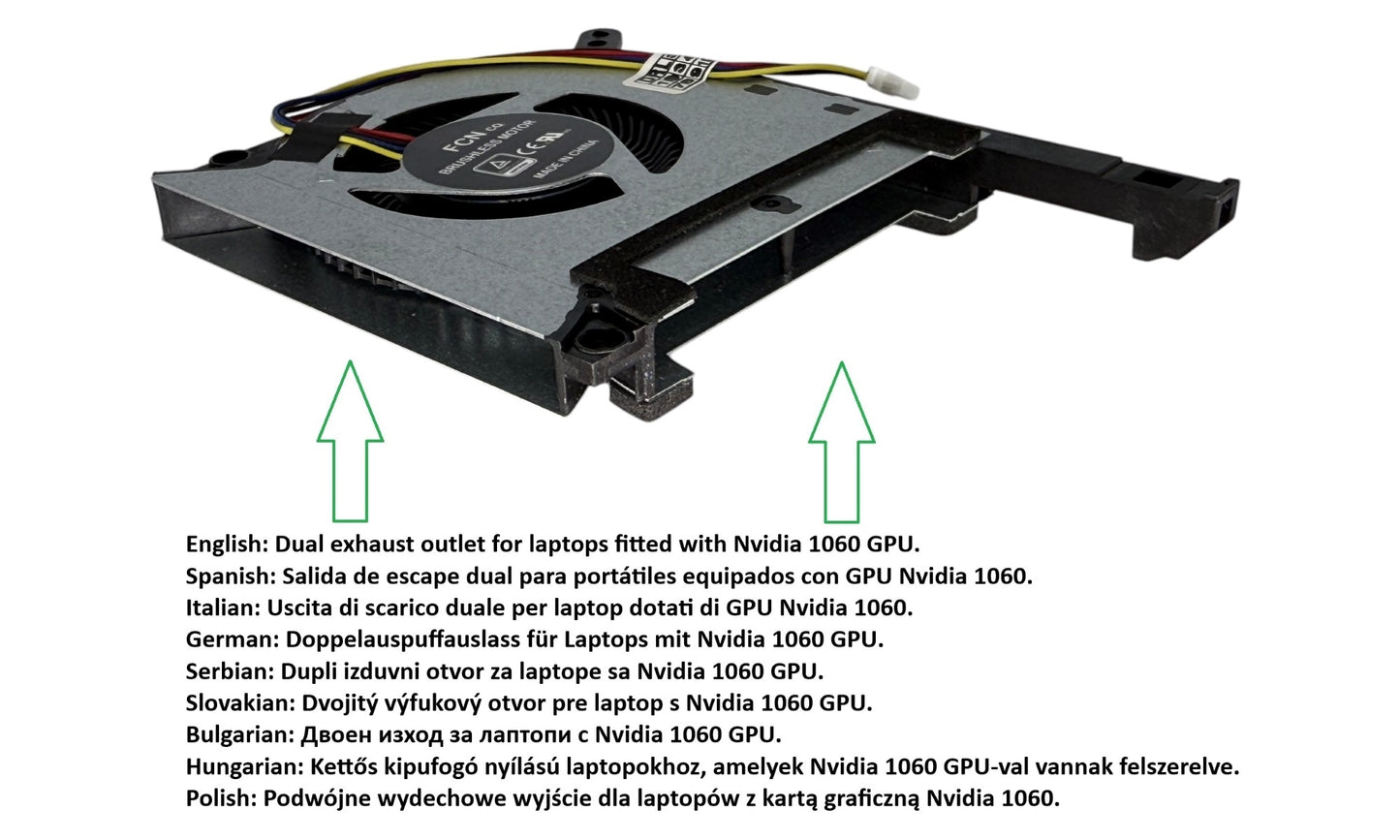 Cooling Fan Set CPU + GPU for Asus 13NR00S0M12011 13NR00S0M12111 13NR00S0M11011 13NR00S0M09011 13NR00S0M09111 DFS5K12114262H DFS5K12304363H