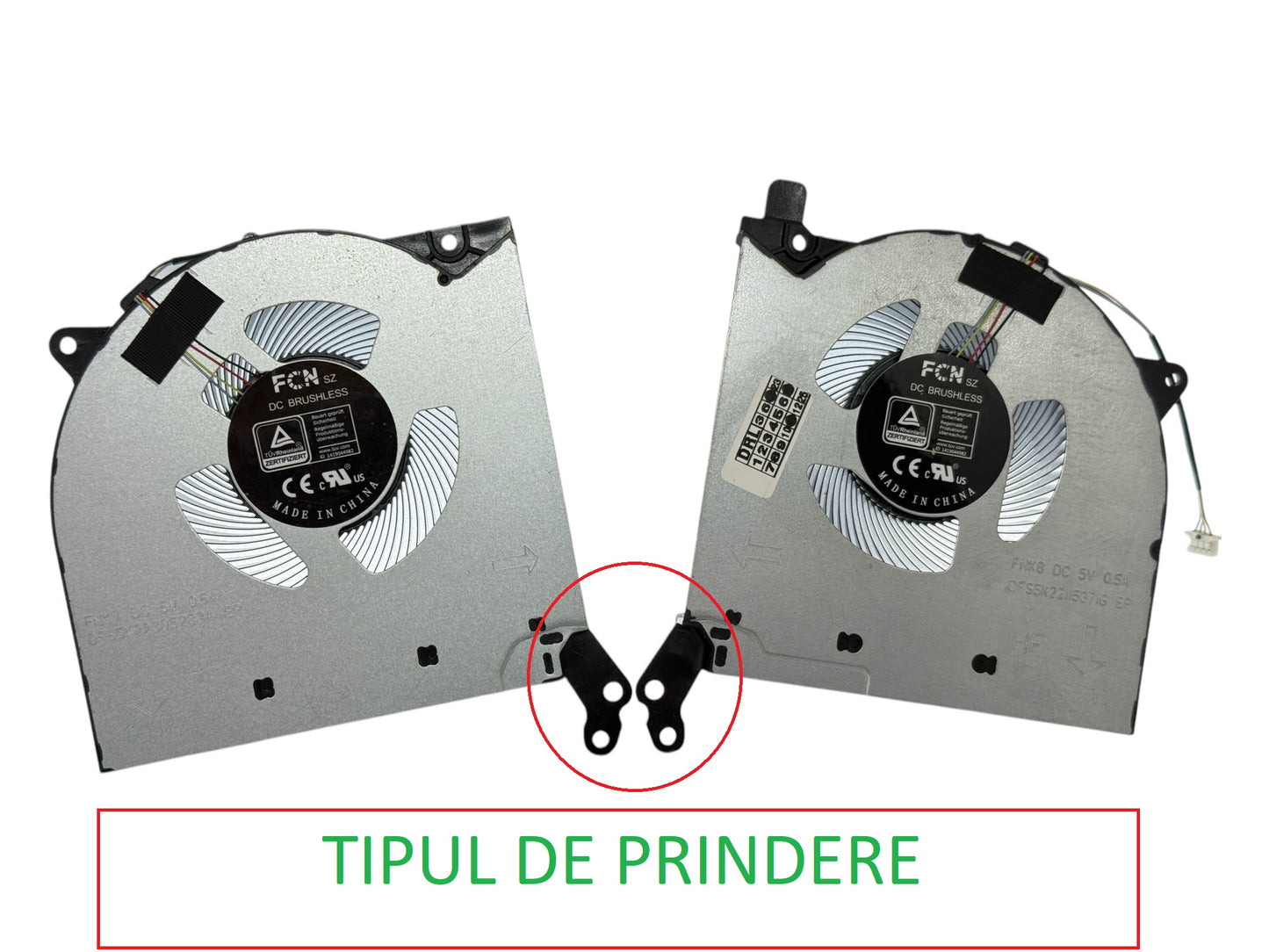 Compatible Cooling Fan Set CPU + GPU for Lenovo 5H40S20344 5H40S20346 5H40S20353 5H40S20354 5H40S20414 5H40S20415 BAPC0909R5HY001 BAPD0909R5HY001 DFS5K22115371G-EP DFS5K22305283A-EP