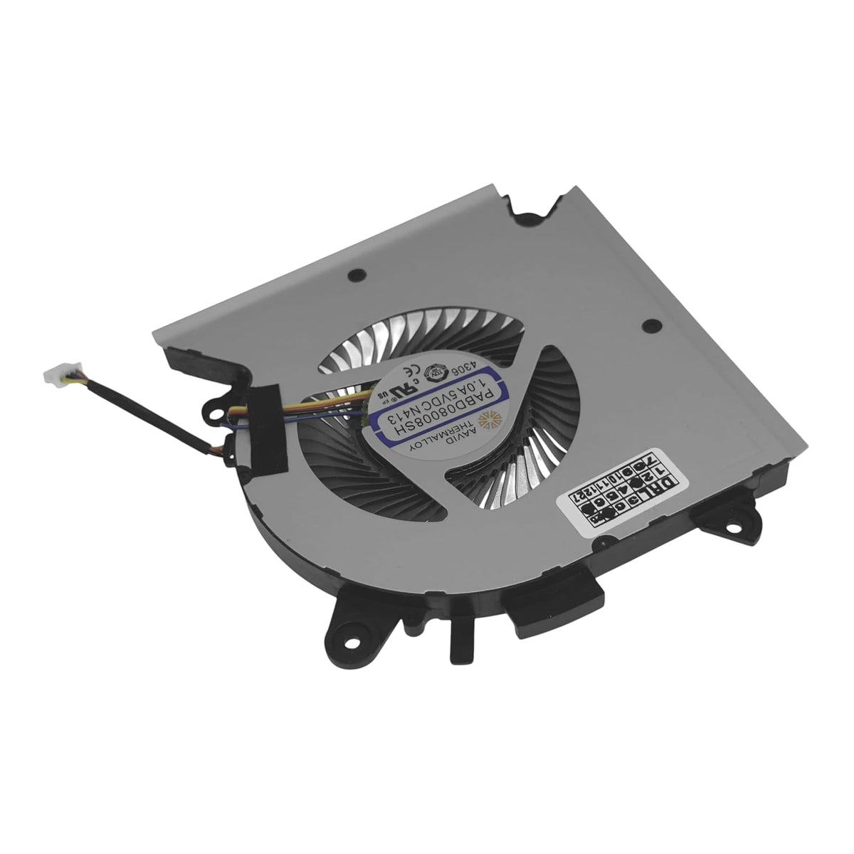Compatible CPU cooling fan PABD08008SH N413, for MSI Creator 15M, CreatorPro M15, Creator M16, Crosshair 15, GF63, GF65, GV15, Katana GF66, GF76, Pulse GL66, GL76, Sword 15, Sword 17, WF65 , WF66