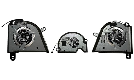 3 Piece Cooling Fan Set Models DFSCL42P06593C, DFSCL42P16593C, DFS5F22B049545, 13NR0BR0T02011, 13NR0BR0T03011, 13NR0BR0T04011 for Asus ROG Zephyrus M1 1 6x x GUGU60 4V, GU604VI, GU604VU, GU604VY
