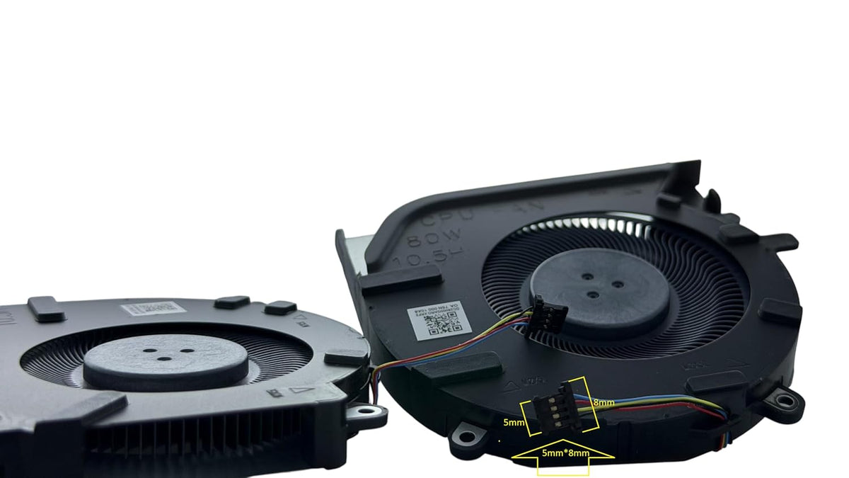 Compatible CPU + GPU cooling fans set for HP Victus 16-D 16-E (80W RTX3060, 5 x 8 mm conector), NS75C06-20K22, M75727-001, NS75C06-20K21 M75725-001, M84791 -001 M54776-001 (not for 60 W version)