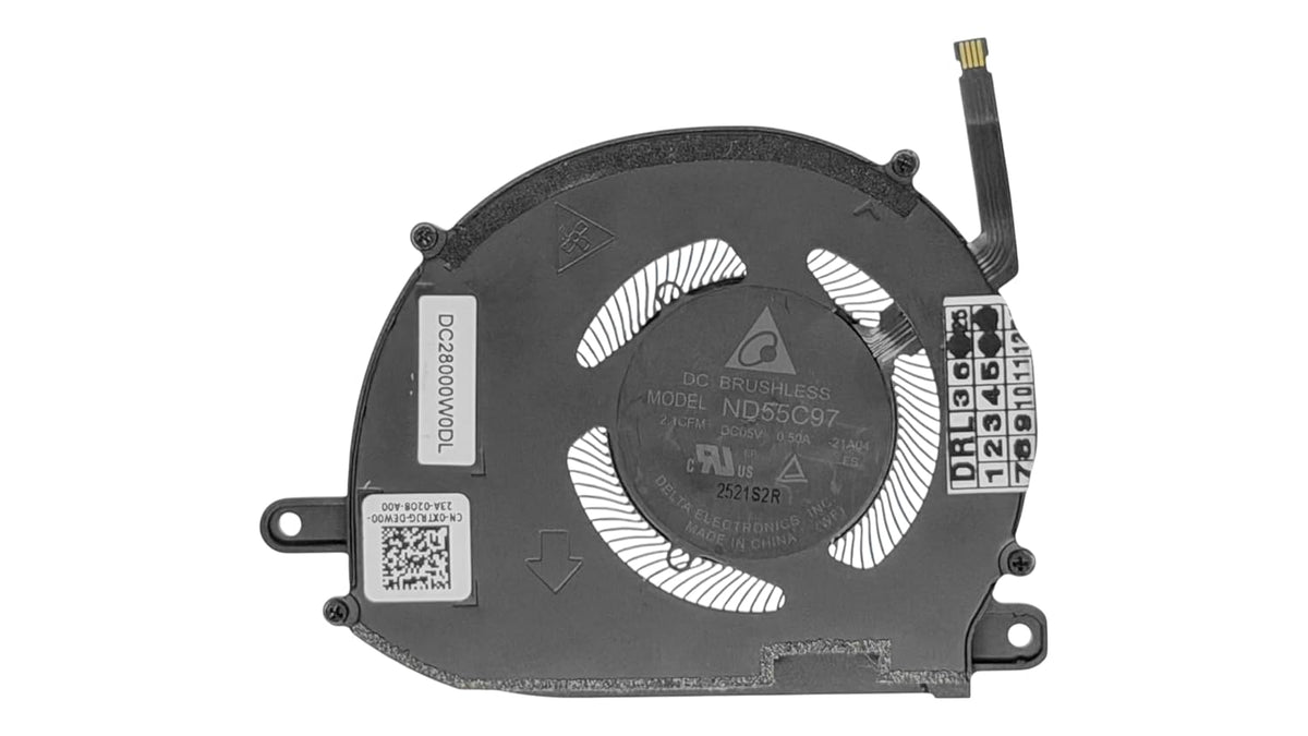 Compatible Cooling Fan LEFT for Dell XPS 13 Plus 9320 (2022), model ND55C97-21A04, EG50040S1-CQ40-S9A, XTRJG, 0XTRJG, DC28000W0SL, DC28000W0DL