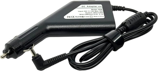Voltaguru 12 V car charger for Lenovo 20 V 65 W (plug: 4.0 x 1.7 mm) compatible with IdeaPad Slim 3 16IRU9, 14IRU10, 14ITN9, 15ABR8, 15AHP10, 15AMN8, 15ARP10, 15IAH8, 15IAN8, 15IAN8, 15IRHI 8, 15IRH10