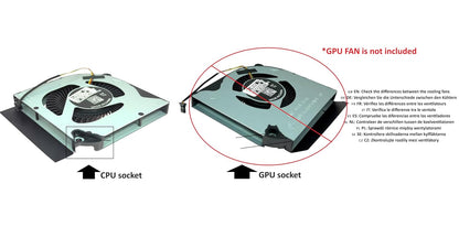 Compatible CPU Fan for Acer 23.QB9N2.001, DFS5K223052836, NS85C51-20H13, 23.Q7KN2.001
