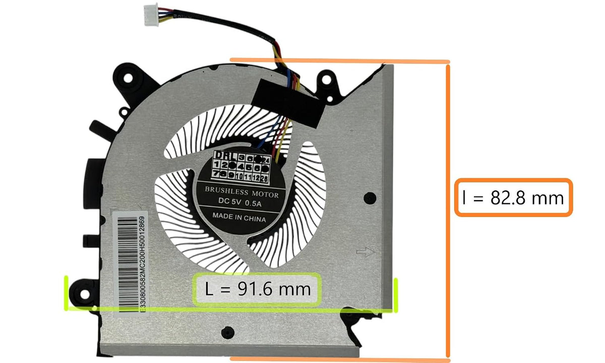 Compatible CPU Fan PABD08008SH-N413 for MSI Creator 15M, CreatorPro M15, Creator M16, Crosshair 15, GF63, GF65, GV15, Katana GF66, GF76, Pulse GL66, GL76, Sword 15, Sword 17, WF65, WF65, WF. 66, WP66,