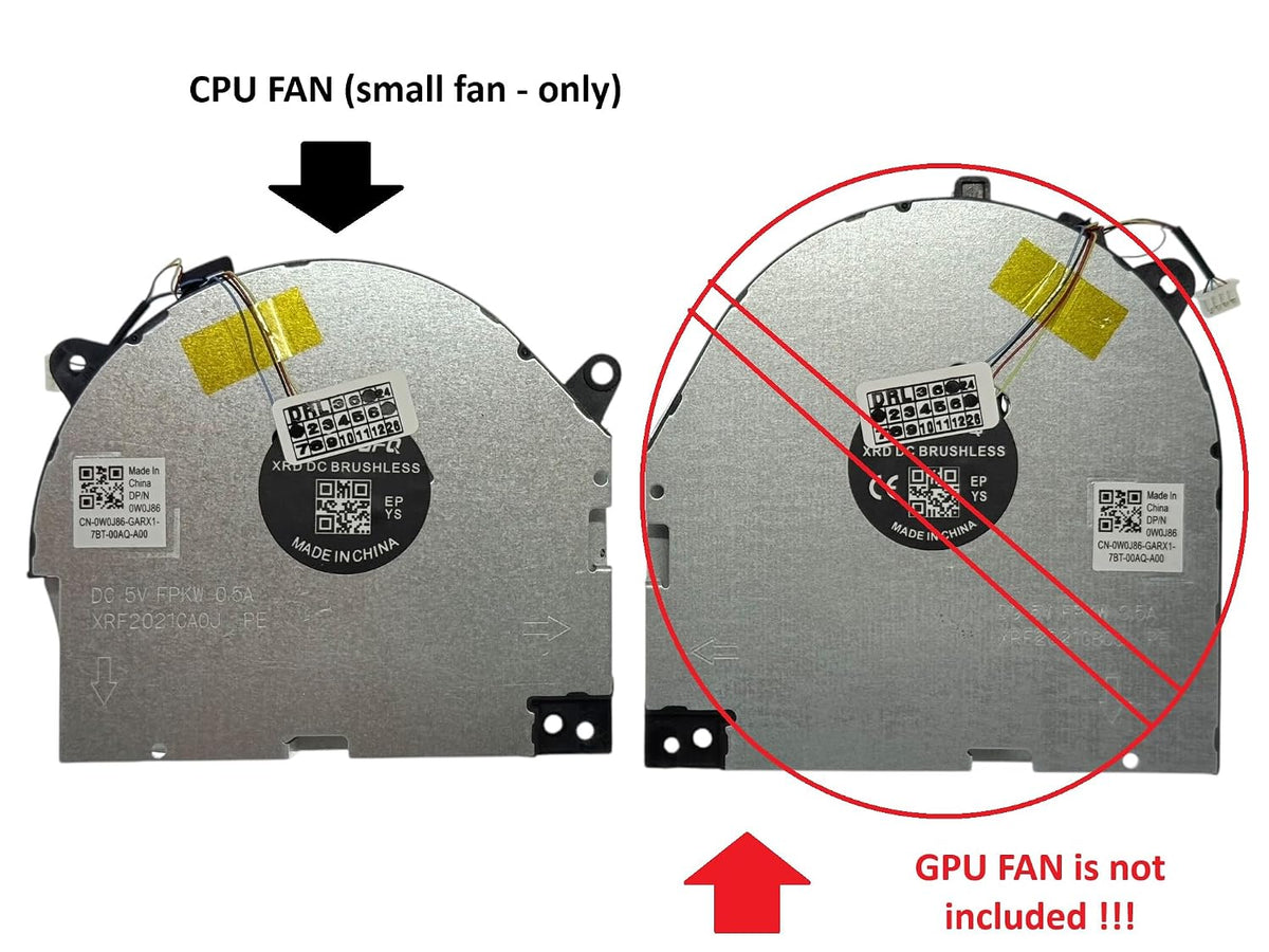 Compatible CPU Fan for Lenovo DFS5M325063B11, EG75070S1-1C010-S9A Legion Y540-17IRH
