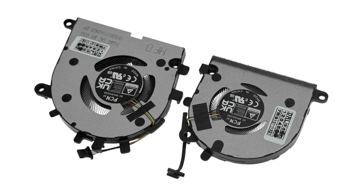 Compatible CPU + GPUS FANS SET DFS5K121142621, DFS5F22B048671, HQ2330045J007, HQ2330045K007, BN6505S5H-005P, BN5505S5H-000P for Le novo Slim 7 14 IRP8, 1 4IMH9, Slim 6 14APU8, 14IAP8, 14IRH8, 14IRP8