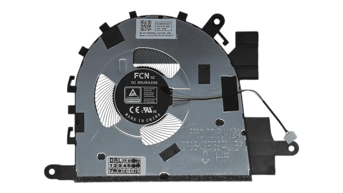 Compatible CPU fan for IdeaPad 1 15IAU7, IdeaPad 1 15ALC7, IdeaPad 1 15IRU7, model 5F10S14012, 5F10S14013, BAPC0905R5HY001, DC28000HEV0, DFS5K12B159A1L, DC28000HEV0 80000HEF0