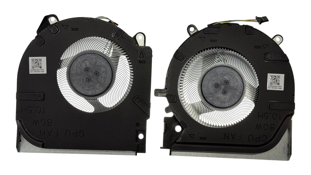 Compatible CPU + GPU cooling fans set for HP Victus 16-D 16-E (80W RTX3060, 5 x 8 mm conector), NS75C06-20K22, M75727-001, NS75C06-20K21 M75725-001, M84791 -001 M54776-001 (not for 60 W version)