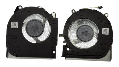 Compatible CPU + GPU cooling fans set for HP Victus 16-D 16-E (80W RTX3060, 5 x 8 mm conector), NS75C06-20K22, M75727-001, NS75C06-20K21 M75725-001, M84791 -001 M54776-001 (not for 60 W version)