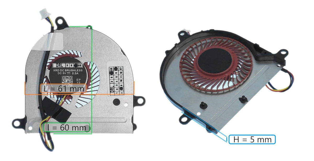 Compatible Fan for MSI PS42, Modern 14 A10, BS5005HS-U2L1, MS 14B1