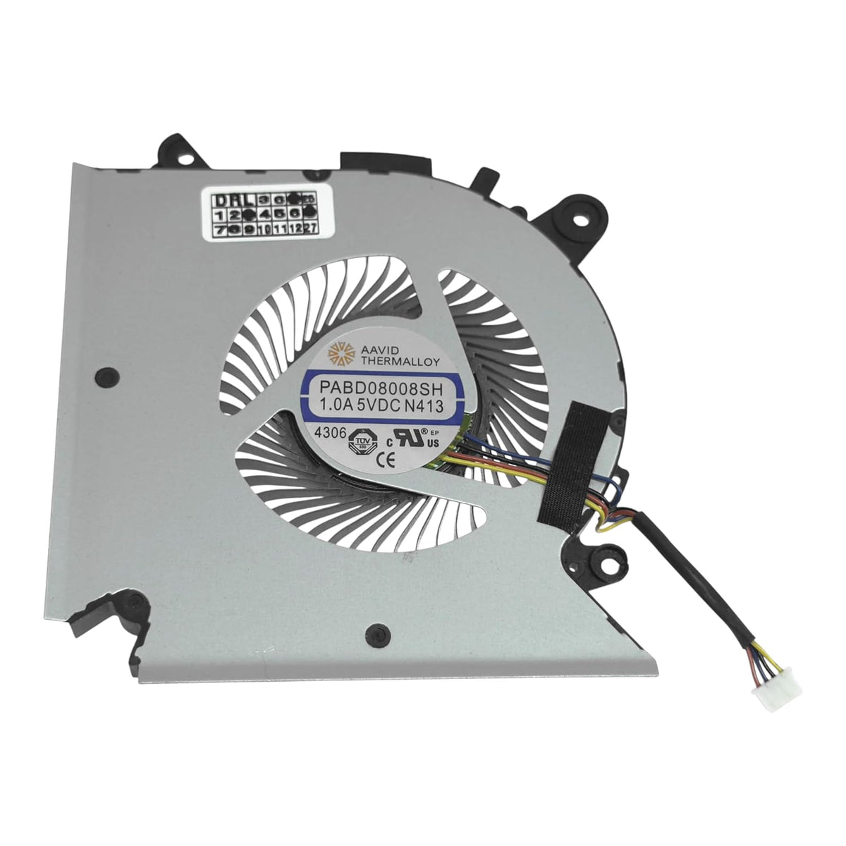 Compatible CPU cooling fan PABD08008SH N413, for MSI Creator 15M, CreatorPro M15, Creator M16, Crosshair 15, GF63, GF65, GV15, Katana GF66, GF76, Pulse GL66, GL76, Sword 15, Sword 17, WF65 , WF66