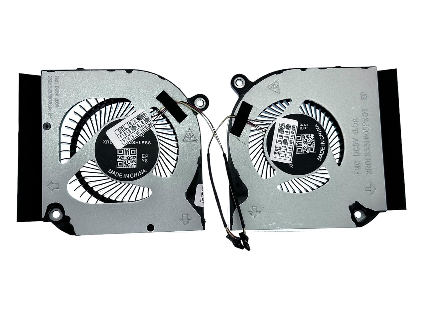 New Laptop CPU + GPU Cooling Fans for Acer Nitro 5 AN515-45, AN515-55, AN515-56, AN515-57, AN517-41, AN517-52, AN517-53, Nitro 5 AN517-54, DFS5K223052836, DFS531005PL0T