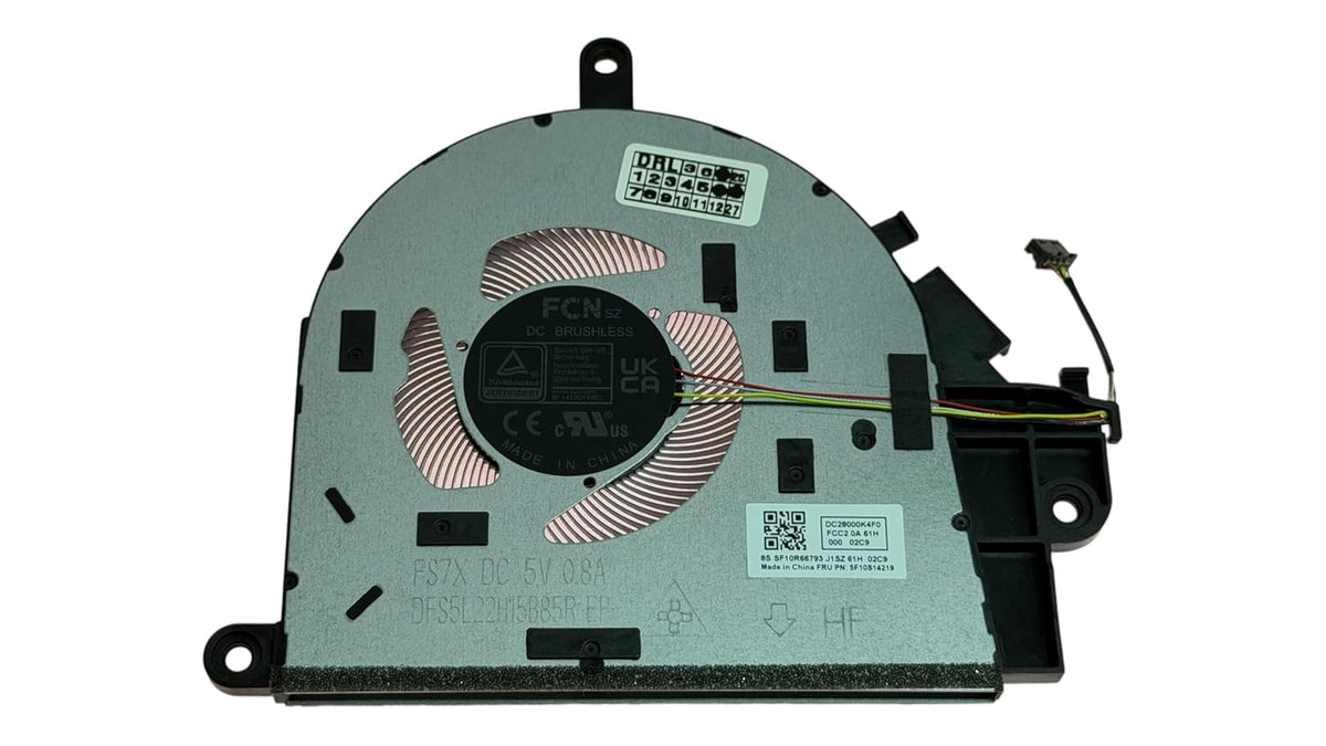 Compatible CPU Fan for Lenovo DFS5L22H15B85E EP, NS85C75-22F28, BAPC0905R5HY002, DC28000K4F0, DC28000K4D0, DC28000K4V0, 5F10S14219, 5F10 S1407 fin7, 5F10S14078, for 15IRU8, 16IRU8, 15IAN8