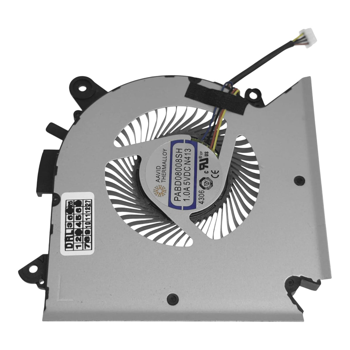 Compatible CPU cooling fan PABD08008SH N413, for MSI Creator 15M, CreatorPro M15, Creator M16, Crosshair 15, GF63, GF65, GV15, Katana GF66, GF76, Pulse GL66, GL76, Sword 15, Sword 17, WF65 , WF66