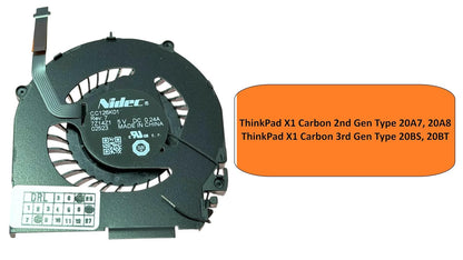 Compatible Fan for Lenovo X1 Carbon 20A7 20A8 20BS 20BT CC126K01 0C54435, 00HN743