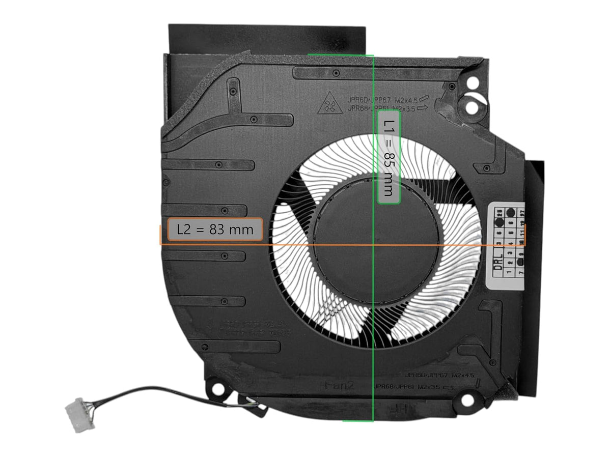Compatible GPU "Fan2" HP OMEN DFSCL42P06593C, DC280016HF0, N44738-001, MG75091V1-C180-S9A