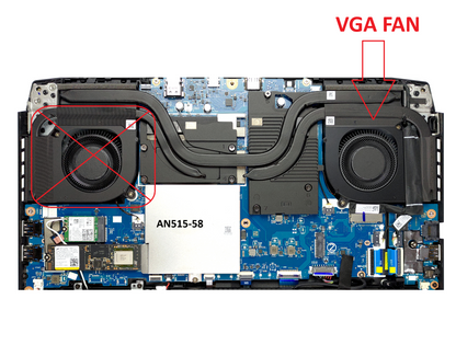 Original GPU Cooling Fan for Acer 23.QGPN2.002 23.QFJN2.002 DFSCK22D05883M DC280010WF0 DFSCL12E06486T NS8CC19-21G11