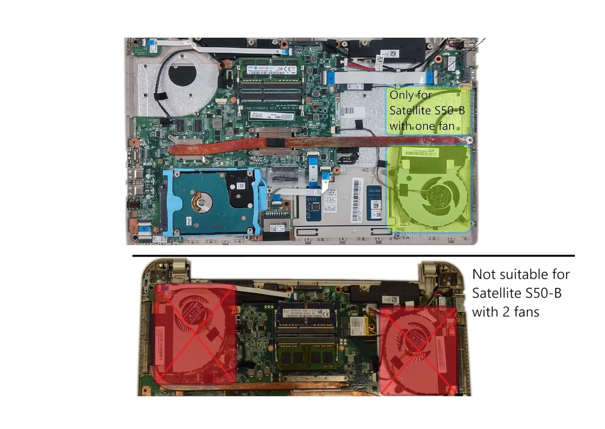 Compatible CPU Fan for Toshiba Satellite S50-B, S50D-B, S55-B, S55T-B, A000291750 -one fan version