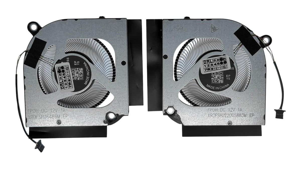 Compatible CPU and GPU fans for Acer Nitro 5 (DC 12V) AN515-58, AN515-46, AN517-42, AN517-55, PH315-55, PH317-55, PH317-56, DFSCL12E16486M, DFSCK22D058 83MMM, NS8CC19-21G12, EG75091S1-C080-S9A