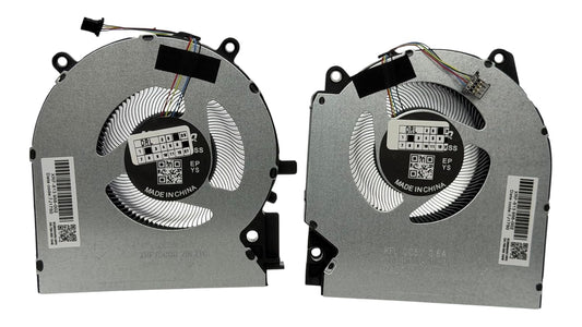Compatible CPU + GPU cooling fans set for HP Victus 16-D 16-E (80W RTX3060, 5 x 8 mm conector), NS75C06-20K22, M75727-001, NS75C06-20K21 M75725-001, M84791 -001 M54776-001 (not for 60 W version)