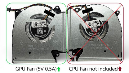 Compatible GPU fan (5V 0.5A) for Asus NS85C59-20G05, NS85C59-21J10, DFS5K223052835, 13NR0510P02021, only for G512IC, G513IC G513IE G513IH G513IH 3QC C G5 13QE, G713IC G713IE G713IH G713QC G713QE