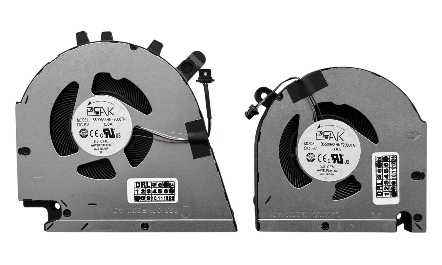 Compatible Cooling Fan Set CPU + GPU for Dell B8906ASHNF20000TN, 023.100NF.0011 B6506ASHNF20000TN, 023.100NG.0011 CNNWF 0CNNWF GJN2R 0GJN2R