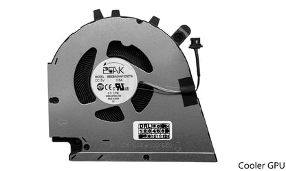 Compatible Cooling Fan Set CPU + GPU for Dell B8906ASHNF20000TN, 023.100NF.0011 B6506ASHNF20000TN, 023.100NG.0011 CNNWF 0CNNWF GJN2R 0GJN2R