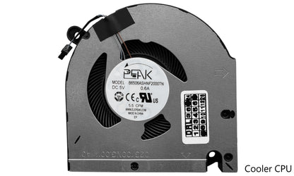 Compatible Cooling Fan Set CPU + GPU for Dell B8906ASHNF20000TN, 023.100NF.0011 B6506ASHNF20000TN, 023.100NG.0011 CNNWF 0CNNWF GJN2R 0GJN2R