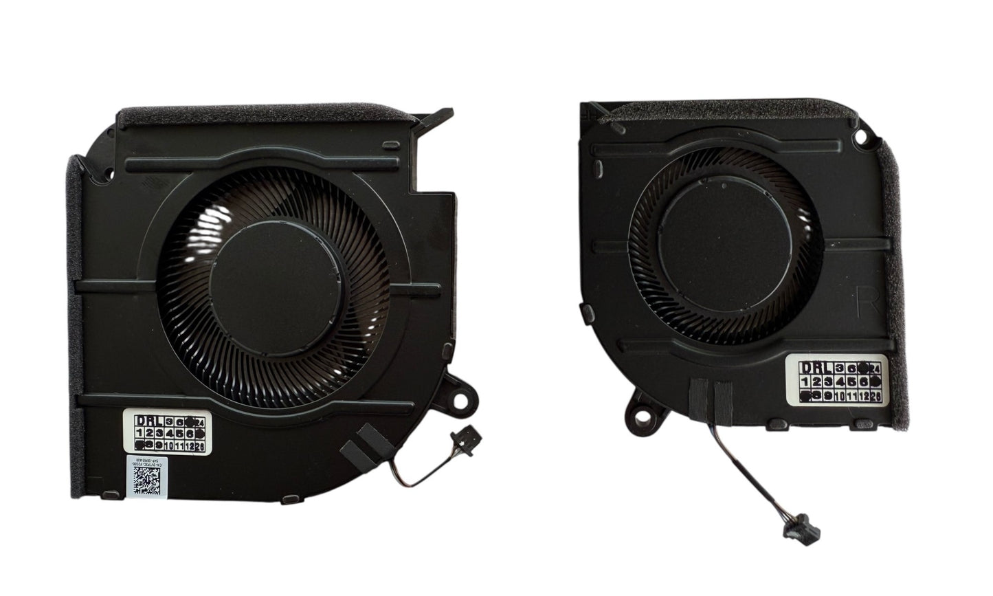 Compatible Cooling Fan Set CPU + GPU for Dell equipped with NVIDIA GeForce RTX 3060 V7P3C 0V7P3C C3MKP 0C3MKP FP6L DFS5L32G054869 EP, FP6M DFS5K221153716 EP