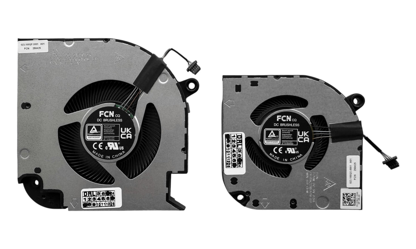 Compatible Cooling Fan Set CPU + GPU for Dell equipped with NVIDIA GeForce RTX 3060 V7P3C 0V7P3C C3MKP 0C3MKP FP6L DFS5L32G054869 EP, FP6M DFS5K221153716 EP