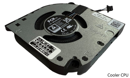 Compatible Cooling Fan Set CPU + GPU for Dell equipped with NVIDIA GeForce RTX 3060 V7P3C 0V7P3C C3MKP 0C3MKP FP6L DFS5L32G054869 EP, FP6M DFS5K221153716 EP