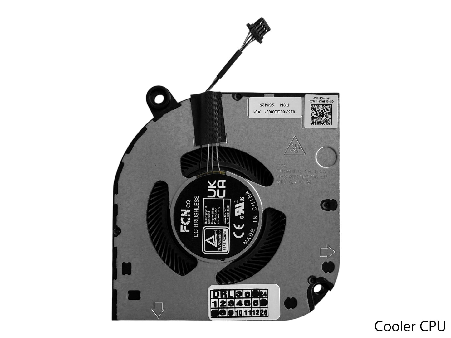 Compatible Cooling Fan Set CPU + GPU for Dell equipped with NVIDIA GeForce RTX 3060 V7P3C 0V7P3C C3MKP 0C3MKP FP6L DFS5L32G054869 EP, FP6M DFS5K221153716 EP