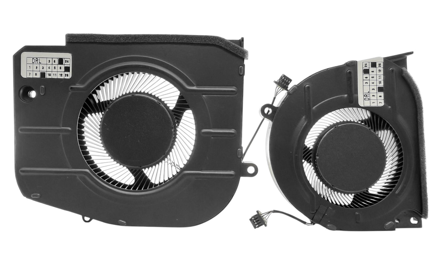 Compatible Cooling Fan Set CPU + GPU for Dell N49HW, 0N49HW, Y2TW6, 0Y2TW6, FP67 DFS5K323161A1E EP, FP66 DFS5H22404666E EP