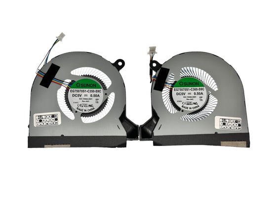 Compatible Cooling Fan Set CPU + GPU for Acer EG75070S1-C090-S9C EG75070S1-C100-S9C, EG75070S1-C360-S9C EG75070S1-C350-S9C 023.1008A.0001 023.1008B.0001